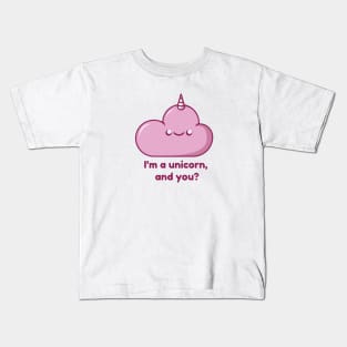 Pink unicorn cloud - I’m a unicorn Kids T-Shirt